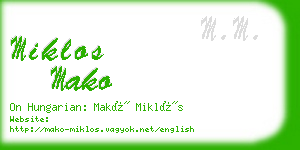 miklos mako business card